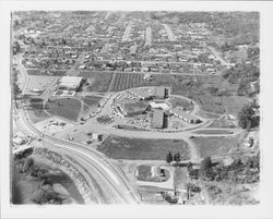 Aerial view of Flamingo Hotel, Santa Rosa, California, 1960