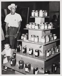 Canning display at the home economics exhibits at the Sonoma County Fair, Santa Rosa, California, 1958