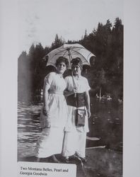 Mary Pearl and Georgiana "Georgia" Goodwin in Montana, photographed between 1910 and 1920