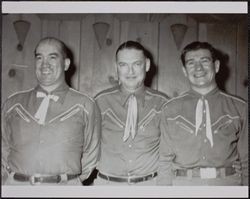 Installation of Redwood Rangers officers at Gori's Tavern on Main Street, Guerneville, California, 1952