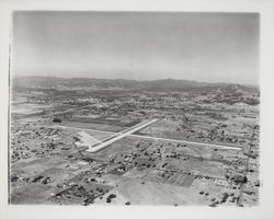 Aerial view of Navy airport, Santa Rosa, California, 1964