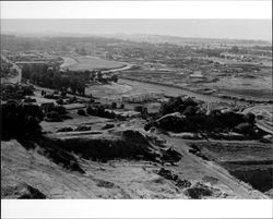 Looking northeast from Hein Brothers Quarry to the Petaluma River, Petaluma, California, 1973