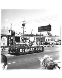 Rohnert Park float in Sonoma-Marin Fair Parade, Petaluma, California, 1967