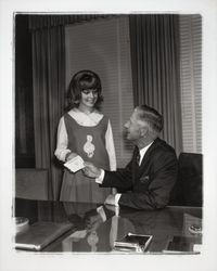 Jill Schwaderer at Exchange Bank, Santa Rosa, California, 1964