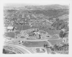 Aerial view of Flamingo Hotel, Santa Rosa, California, 1960