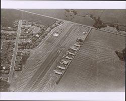 Aerial view of Petaluma Sky Ranch and surrounding area, Petaluma, California, 1973