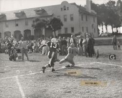 Touchdown during Petaluma Leghorn game against the San Francisco Presidio