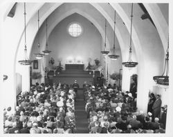 St. Luke's Lutheran Church congregation from the balcony