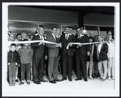 Ribbon cutting at offices of Levinger-Richard Advertising, Santa Rosa, California, 1963