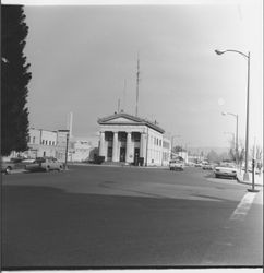 Exterior view of the Sonoma County Jail building, Hinton Avenue