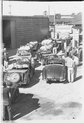 Automobile rally in Montgomery Village, Santa Rosa, California, Feb. 15, 1953