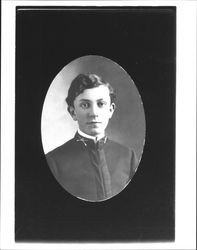 Charles Denman in school uniform at Hitchcock Military Academy in San Rafael, California, about 1905