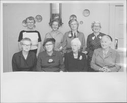 Reunion of pre-1937 Petaluma teachers, Petaluma, California, 1957