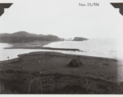 Destruction of the jetty at the mouth of the Russian River at Jenner, California, November 25, 1934