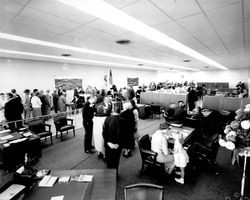 People at open house of the Coddingtown Branch of United California Bank