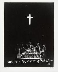 Cross scene from the Grove play, St. Patrick, Bohemian Grove, summer 1934