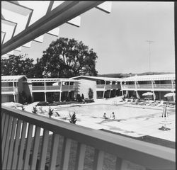 Swimming pool at Los Robles Lodge, Santa Rosa, California, 1967