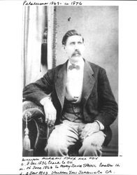 Portrait of William Morgan Faux aka Fox about 1876