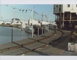 Railroad trestle along the Petaluma River, 103 Water Street, Petaluma, California, between 1977 and 1986