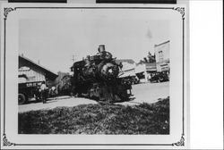 Last freight train leaving Occidental, California, March 29, 1930