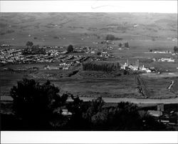 View from Petaluma Golf and Country Club east across Petaluma River, Petaluma, California, 1970