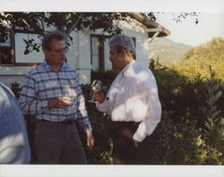 Sonoma County Press Club barbeque at Alexander Valley Fruit & Trading Company winery, Alexander Valley, California, 1990