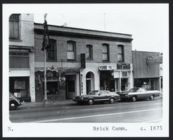 Flat front brick commercial building