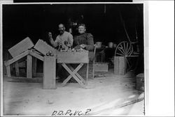 D.D. Proctor and wife sorting fruit