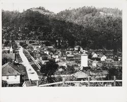 Looking west down 4th Street, Guerneville, California, 1912