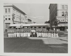 Members of Santa Rosa Boys Club with their bus