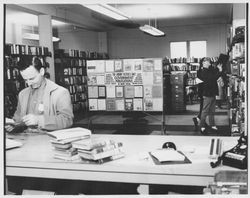 Patrons using the library on Exchange Avenue