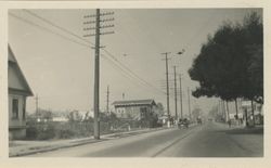 Main Street after the palm trees have been removed, Petaluma, California, 1926