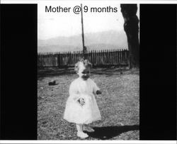 Edna Marcella Begley at 9 months in Mendocino County, California, 1920