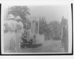Beginning of a parade near City Hall, Petaluma, California, 1900