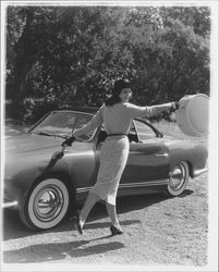 Day with Diane--fashion photo of 1957 Miss Sonoma County, Diane Romero