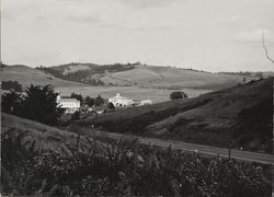 Bodega, California from Bodega Highway, south of town, 1955