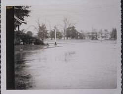 Benton and Orchard Streets flooded after a rain storm