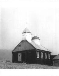 Photograph of Fort Ross Chapel taken July 1949, Fort Ross, California
