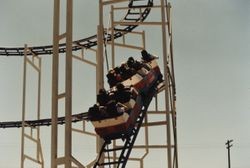 Driving my car at the Sonoma County Fair carnival, Santa Rosa, California