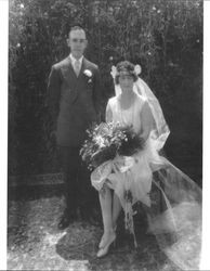 Walter Clayton Brown and Neyda Houx Brown on their wedding day June, 5, 1927