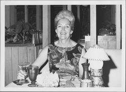 Helen Putnam at dinner in Honolulu