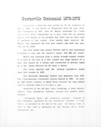 Guerneville Centennial 1870-1970