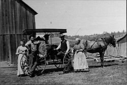 Titus family with their horse and buggy