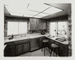 Kitchens in model homes at Oakmont, Santa Rosa, California, 1967