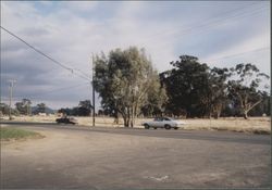 Unidentified Healdsburg, California area road with Fitch Mountain in background, 1984