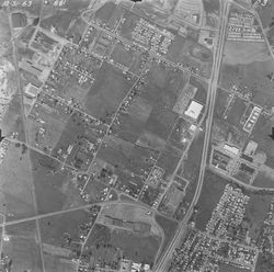 Aerial views looking northwest from Coddingtown Shopping Center