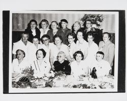 Unidentified group of women at a banquet