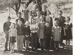 Students of Brush School, Santa Rosa, California, 1940