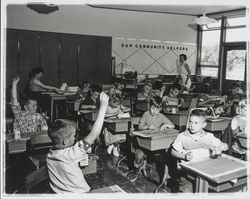Second grade class at Village School, Santa Rosa, California, 1957