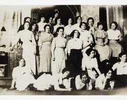 Unidentified members of the St. Vincent's Sodality, Petaluma, California, about 1910
